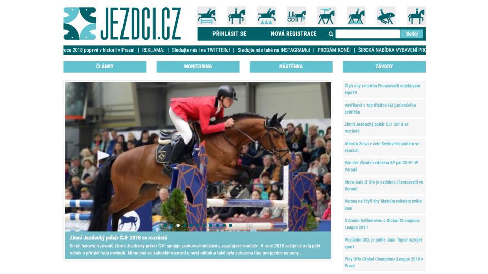 Zpravodajský web JEZDCI.CZ spouští nový vizuál