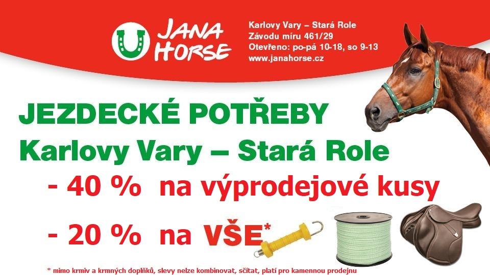 Jezdecké potřeby JanaHorse v Karlových Varech slaví narozeniny slevami