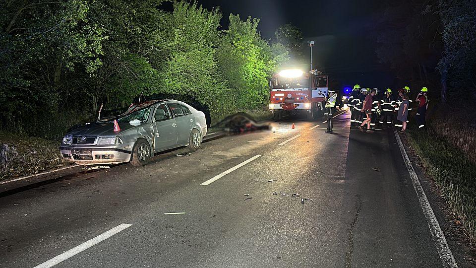 Devět koní způsobilo u Bakova dvě nehody. Jeden z nich srážku nepřežil
